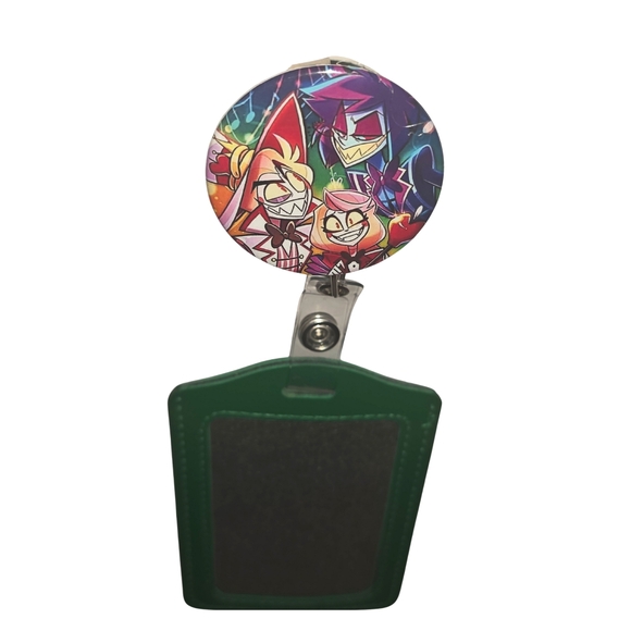 Accessories - Lucifer & Alastor Hell's Greatest Dad Badge Reel ID Holder Hazbin Hotel Handmade